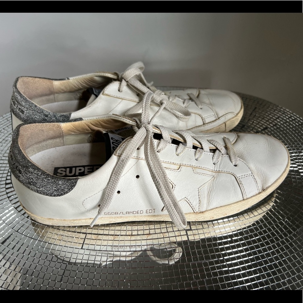 GOLDEN GOOSE WHITE ANNIVERSARY LIMITED EDITION SUPERSTAR SNEAKERS